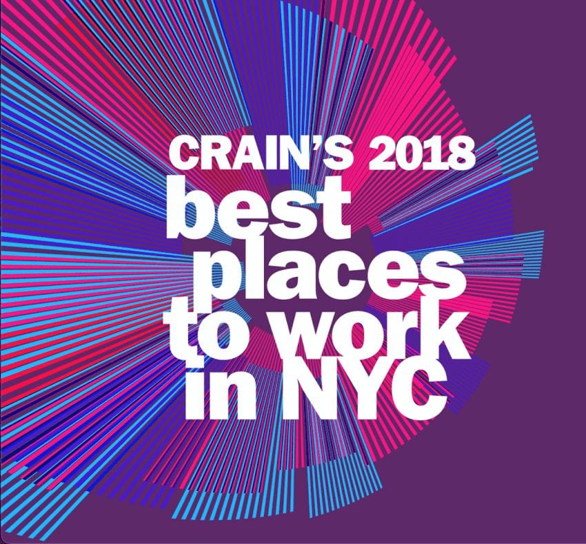 Named A Crain's NYC Best Place To Work (2018) | FIRST Agency