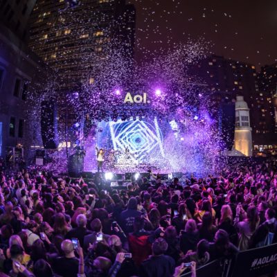 Stage at the AOL NewFront