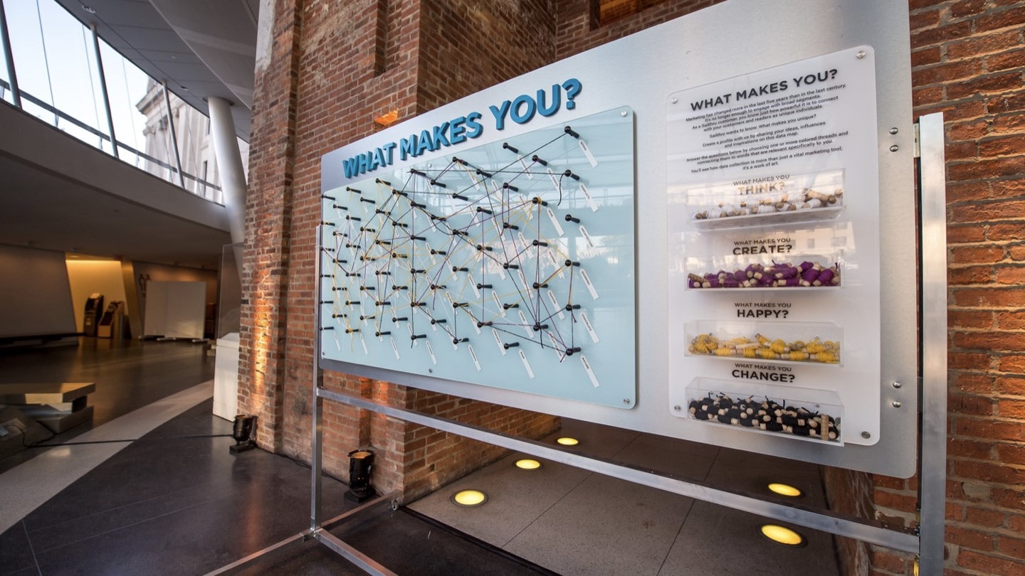 Interactive board at the event.